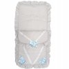 Plain Grey/ Sky Footmuff/Cosytoes With Large Bows & Lace (New Design)